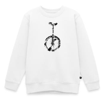 Unicycle | Descendance freestyle en monocycle - Sweat Premium enfant bio - blanc - Devant - AI Model Kid Male (0cm)