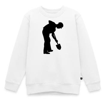 Travailleur au sol – Équipe de creusement - Sweat Premium enfant bio - blanc - Devant - AI Model Kid Male (0cm)
