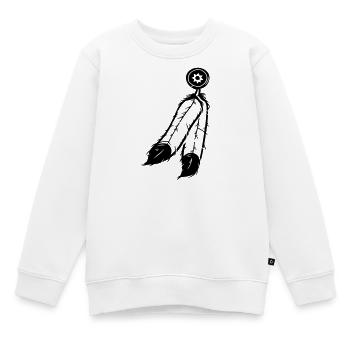 Bijoux en plumes - Sweat Premium enfant bio - blanc - Devant - AI Model Kid Male (0cm)