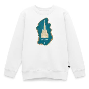 Fátima, Portugal, Internationales kath.Heiligtum - Kinder Premium Organic Sweatshirt - Weiß - Vorne - AI Model Kid Male (0cm)