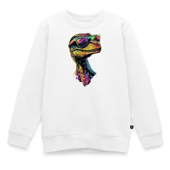 Raptor Velociraptor Dinosaurier Dino Raptoren - Kinder Premium Organic Sweatshirt - Weiß - Vorne - AI Model Kid Male (0cm)