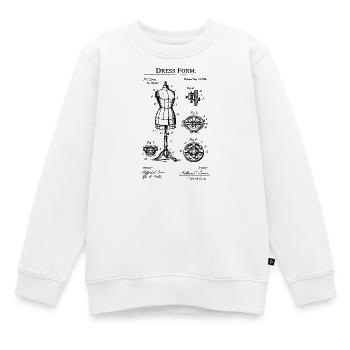 Brevet du plan de mannequin - Sweat Premium enfant bio - blanc - Devant - AI Model Kid Male (0cm)