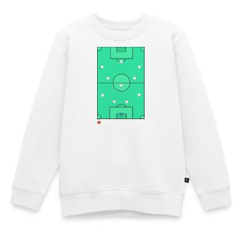 Modern 433 Football Offensive Tactics - Kids Premium Organic Sweatshirt - white - Front - AI Model Kid Male (0cm)