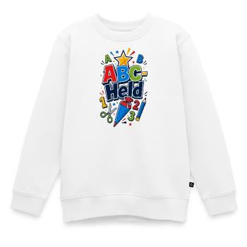 Back to school school child - Kids Premium Organic Sweatshirt - white - Front - AI Model Kid Male (0cm)