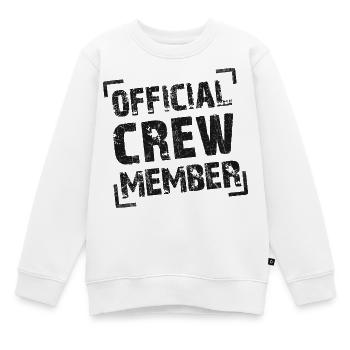 membre officiel de l'équipage - Sweat Premium enfant bio - blanc - Devant - AI Model Kid Male (0cm)