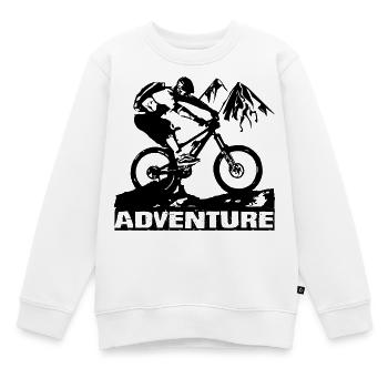 MTB - Kinder Premium Organic Sweatshirt - Weiß - Vorne - AI Model Kid Male (0cm)