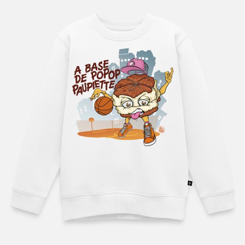 Paupiette - Sweat Premium enfant bio - blanc