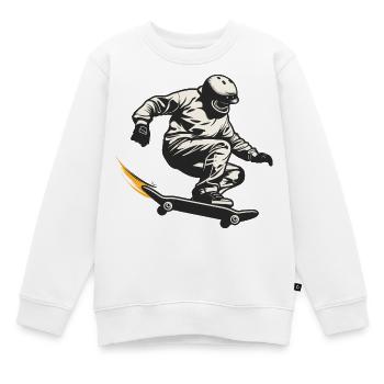 Skateboarder - Kinder Premium Organic Sweatshirt - Weiß - Vorne - AI Model Kid Male (0cm)