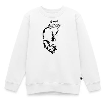 Perser - Perserkatze - Kinder Premium Organic Sweatshirt - Weiß - Vorne - AI Model Kid Male (0cm)