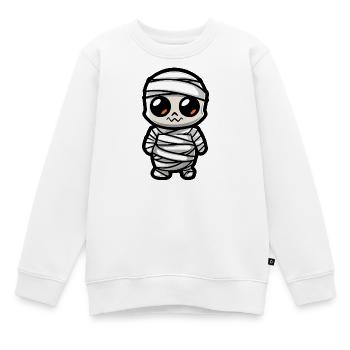 Mumie Halloween - Kinder Premium Organic Sweatshirt - Weiß - Vorne - AI Model Kid Male (0cm)