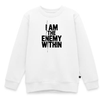 Ich bin der innere Feind - Kinder Premium Organic Sweatshirt - Weiß - Vorne - AI Model Kid Male (0cm)