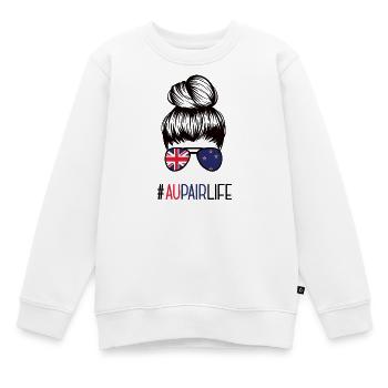 Au Pair Neuseeland Aupair Work Travel #Aupairlife - Kinder Premium Organic Sweatshirt - Weiß - Vorne - AI Model Kid Male (0cm)