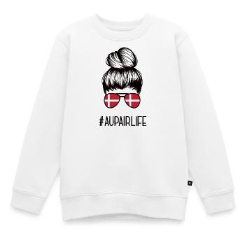 Danemark Au Pair Année de Travail et Voyage à l’étranger Aupair - Sweat Premium enfant bio - blanc - Devant - AI Model Kid Male (0cm)
