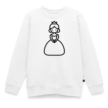 princesse - Sweat Premium enfant bio - blanc - Devant - AI Model Kid Male (0cm)
