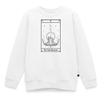 Burnout doux | Carte de tarot - Sweat Premium enfant bio - blanc - Devant - AI Model Kid Male (0cm)