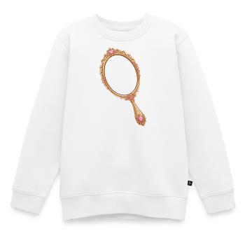 Miroirs à main pour vos propres photos et motifs - Sweat Premium enfant bio - blanc - Devant - AI Model Kid Male (0cm)