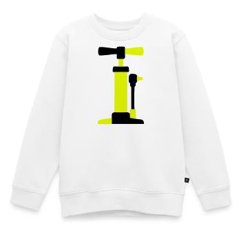 Graphique de pompe à air pour vélo - Sweat Premium enfant bio - blanc - Devant - AI Model Kid Male (0cm)