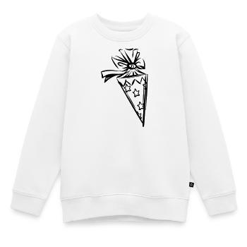 Schultüte Einschulung Sterne - Kinder Premium Organic Sweatshirt - Weiß - Vorne - AI Model Kid Male (0cm)