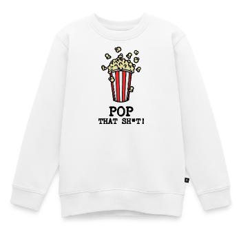 Films, Popcorn, TV Night, Déclaration, Cinéma, Films - Sweat Premium enfant bio - blanc - Devant - AI Model Kid Male (0cm)