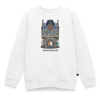 Andernach, porte du Rhin emblématique, Allemagne - Sweat Premium enfant bio - blanc - Devant - AI Model Kid Male (0cm)