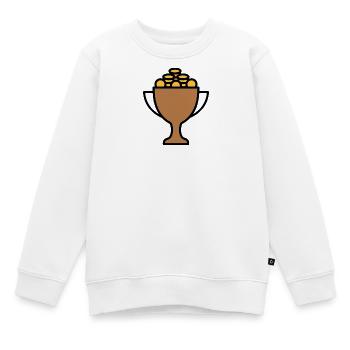 Finanz-Champion | Erfolg, Gewinn & Reichtum - Kinder Premium Organic Sweatshirt - Weiß - Vorne - AI Model Kid Male (0cm)