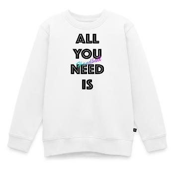 Handball Gradient Script - Kids Premium Organic Sweatshirt - white - Front - AI Model Kid Male (0cm)
