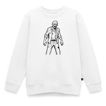 Zombie - Kinder Premium Organic Sweatshirt - Weiß - Vorne - AI Model Kid Male (0cm)