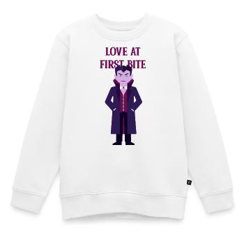 Liebe beim ersten Biss Vampir - Kinder Premium Organic Sweatshirt - Weiß - Vorne - AI Model Kid Male (0cm)