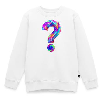 Fragezeichen - Kinder Premium Organic Sweatshirt - Weiß - Vorne - AI Model Kid Male (0cm)