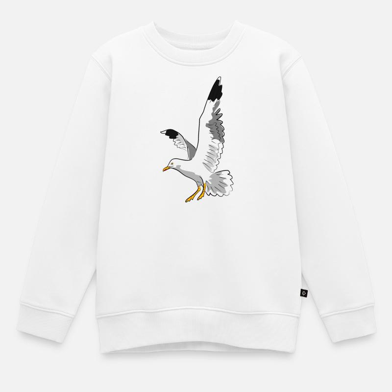 mouette - Sweat Premium enfant bio - blanc