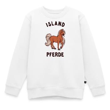 Pferde Spruch Pferdenarr Pferdeliebe Islandpferde - Kinder Premium Organic Sweatshirt - Weiß - Vorne - AI Model Kid Male (0cm)