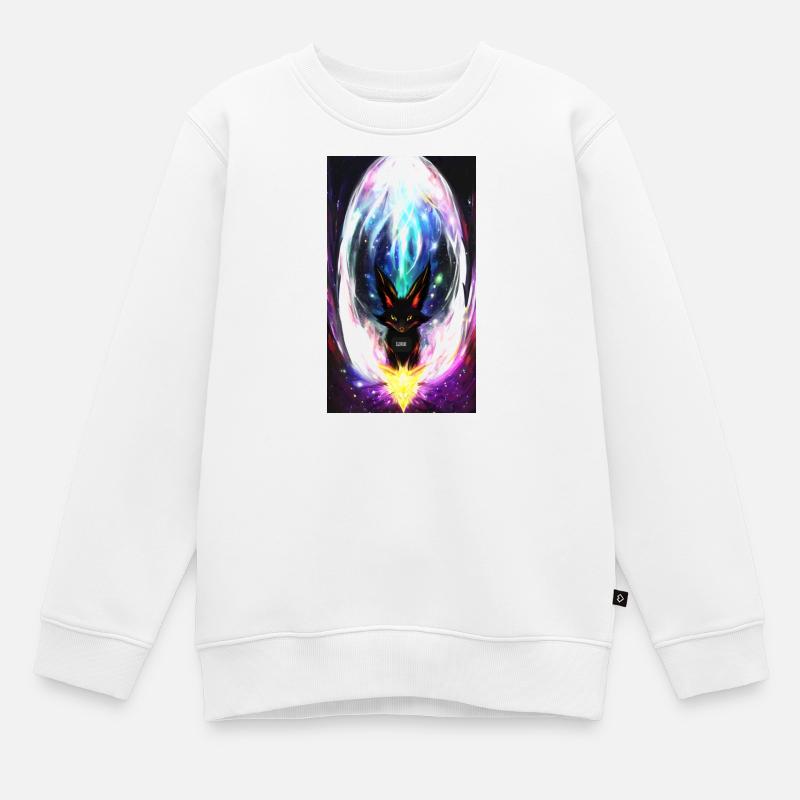 Lightning Wolf - Kids Premium Organic Sweatshirt - white