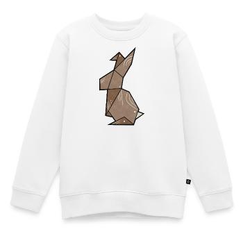 Origami Hase schlicht - Kinder Premium Organic Sweatshirt - Weiß - Vorne - AI Model Kid Male (0cm)