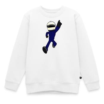 Rennfahrer - Kinder Premium Organic Sweatshirt - Weiß - Vorne - AI Model Kid Male (0cm)