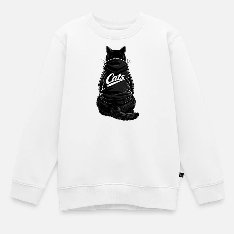 Cats - Sweat Premium enfant bio - blanc