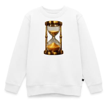 Sablier d’or - Sweat Premium enfant bio - blanc - Devant - AI Model Kid Male (0cm)