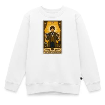 Photographe | Métier de caméraman Tarot - Sweat Premium enfant bio - blanc - Devant - AI Model Kid Male (0cm)