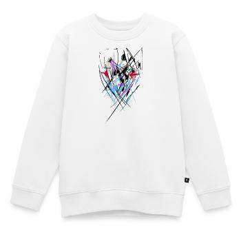 abstrakt - Kinder Premium Organic Sweatshirt - Weiß - Vorne - AI Model Kid Male (0cm)