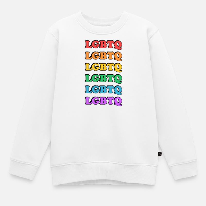 Rainbow LGBTQ - Kinder Premium Organic Sweatshirt - Weiß