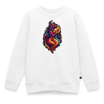 Étreinte d’amour colorée - Sweat Premium enfant bio - blanc - Devant - AI Model Kid Male (0cm)
