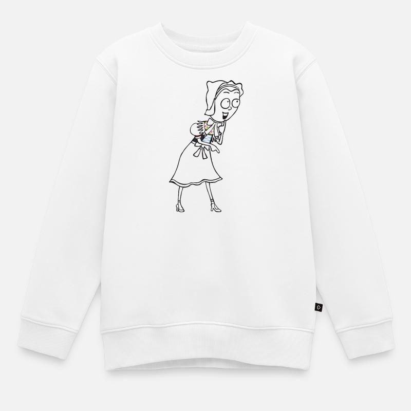 SERBSKA JANKA - contour - - Sweat Premium enfant bio - blanc