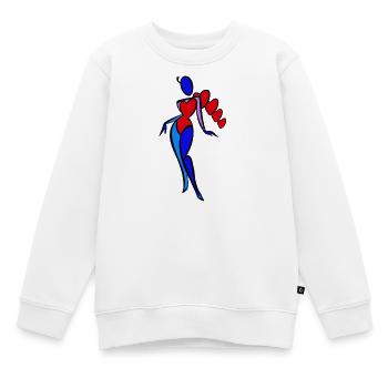 Avec amour, avec amour, avec amour - Sweat Premium enfant bio - blanc - Devant - AI Model Kid Male (0cm)