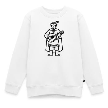 Barde médiéval - Sweat Premium enfant bio - blanc - Devant - AI Model Kid Male (0cm)