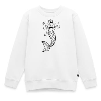 Meerjungfrau - Kinder Premium Organic Sweatshirt - Weiß - Vorne - AI Model Kid Male (0cm)