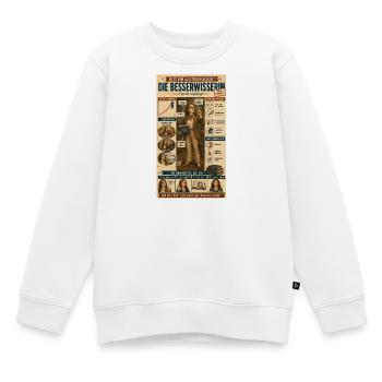 Die Besserwisserin – ungefragt kompetent - Kinder Premium Organic Sweatshirt - Weiß - Vorne - AI Model Kid Male (0cm)