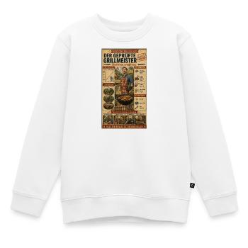 Der geprüfte Grillmeister, die Kohle glüht - Kinder Premium Organic Sweatshirt - Weiß - Vorne - AI Model Kid Male (0cm)
