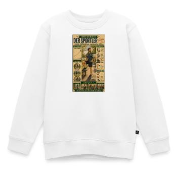 Der Sportler – Immer in Bewegung - Kinder Premium Organic Sweatshirt - Weiß - Vorne - AI Model Kid Male (0cm)