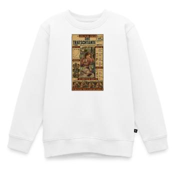 Die Tratschtante – Streng vertraulich - Kinder Premium Organic Sweatshirt - Weiß - Vorne - AI Model Kid Male (0cm)