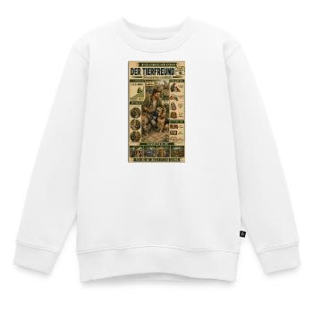 Der Tierfreund – Ein Herz für jedes Tier - Kinder Premium Organic Sweatshirt - Weiß - Vorne - AI Model Kid Male (0cm)