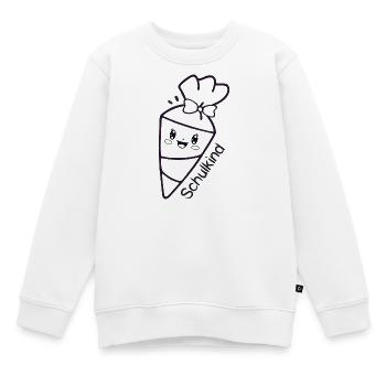 Écolier - joli cône d’école à colorier - Sweat Premium enfant bio - blanc - Devant - AI Model Kid Male (0cm)